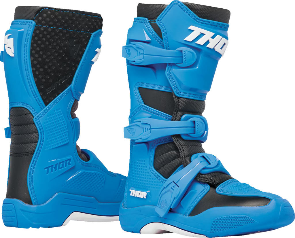 Blue/Black Motocross Riding Boots C97536