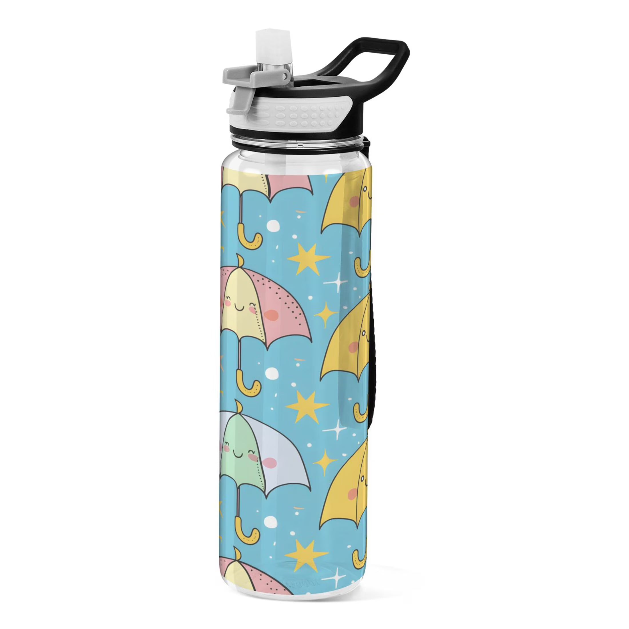 Clear 32oz Tritan Sports Water Bottle with Straw C23678