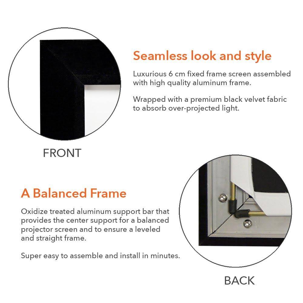 92-inch Fixed Frame Projector Screen Z80961