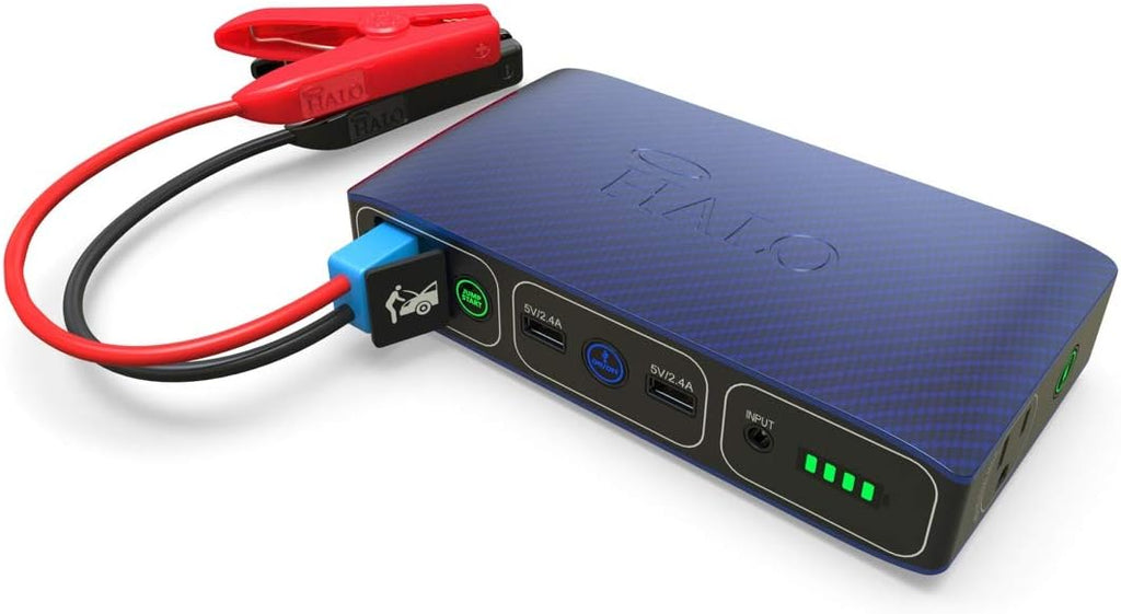 Grey Portable Phone Laptop Charger Car Jump Starter with AC Outlet, Pack of 2 E105