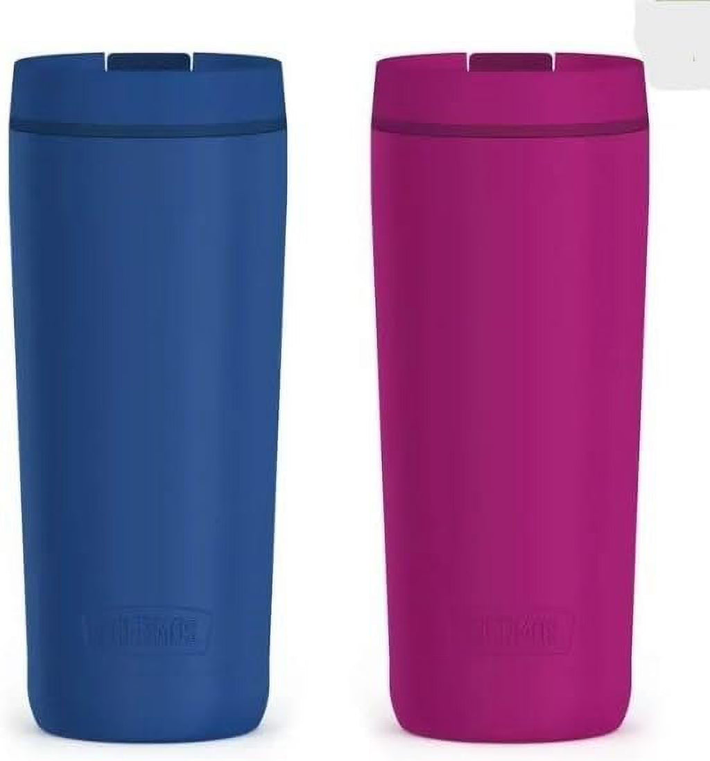 Black/Gray Stainless Steel 18oz Travel Tumbler, 2-pack O2494