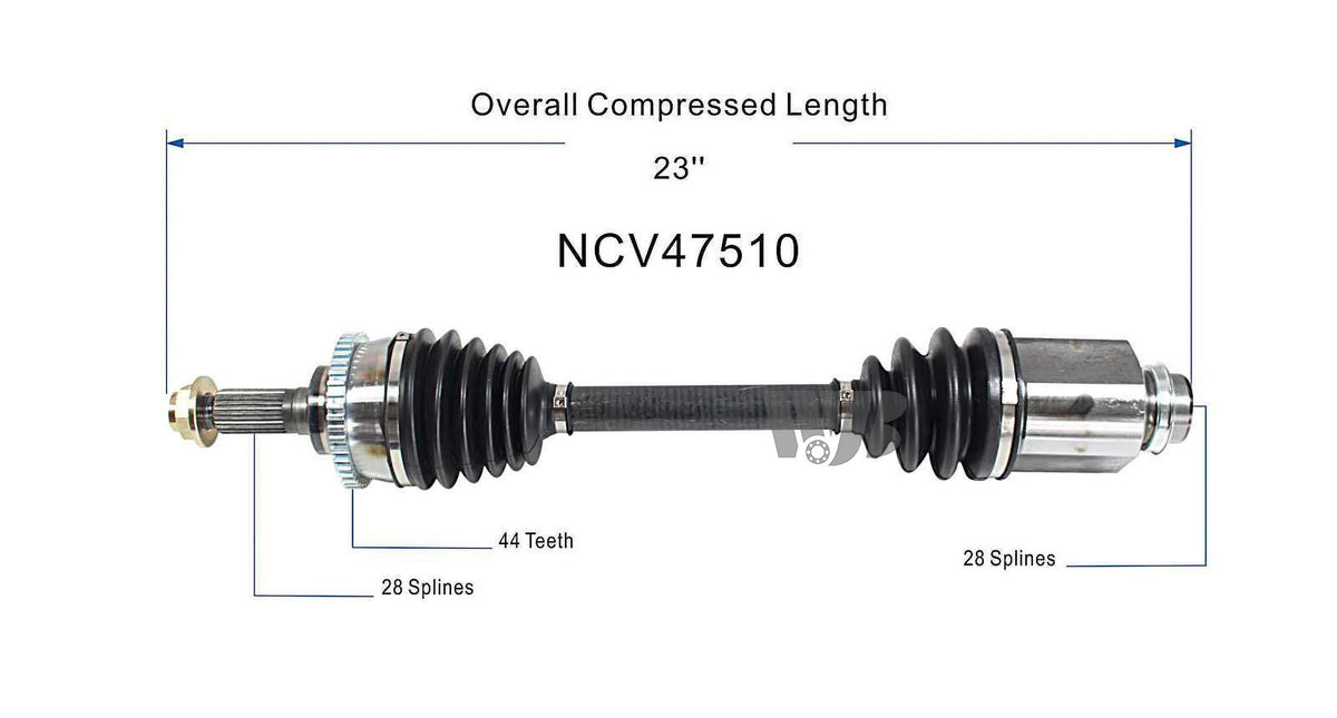 Front Pair CV Axle Joint Shaft Assembly Y311