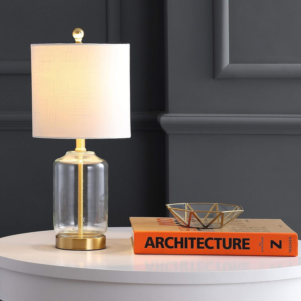 Clear/Brass Gold LED Table Lamp O541451