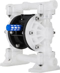 1/2 inch Air-Operated Double Diaphragm Pump 7GPM Max Flow Pneumatic Nitrile 100PSI U8516