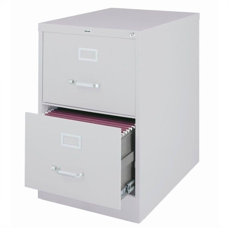 Gray and Black 2 Drawer Legal File Cabinet B588