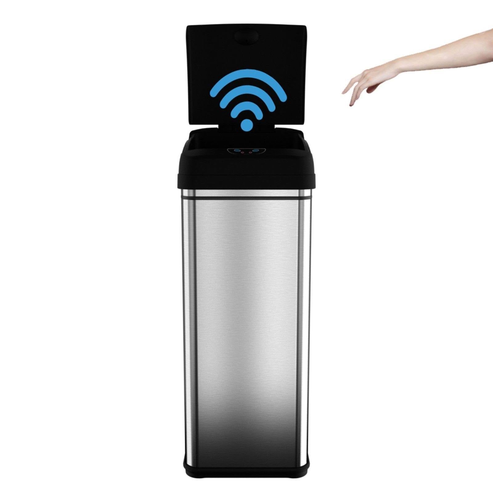 13 Gallon Stainless Steel Automatic Trash Can X202