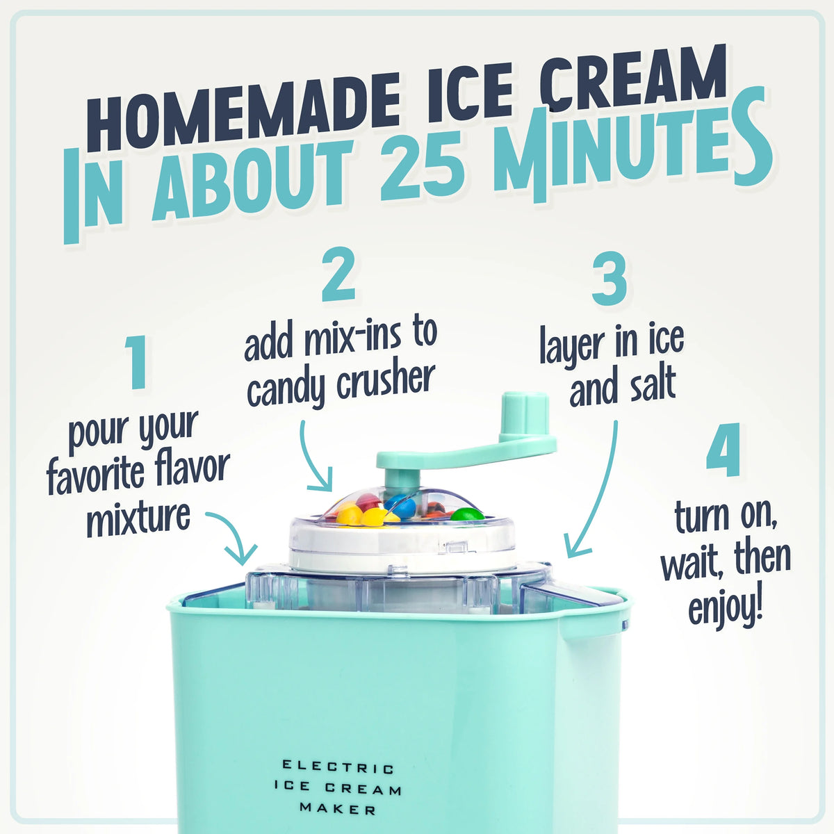 Electric Ice Cream Maker with Candy Crusher V15863