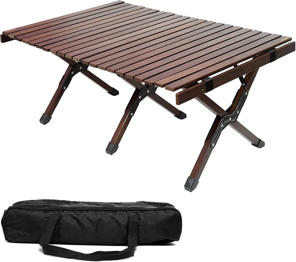 Portable Folding Wooden Camping Table with Carry Bag Z9145