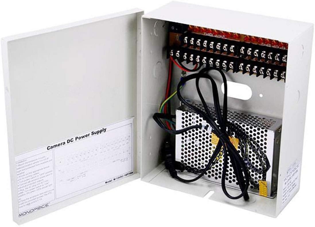 16 Channel CCTV Camera Power Supply 12VDC 10Amps Pack of 2 X82375