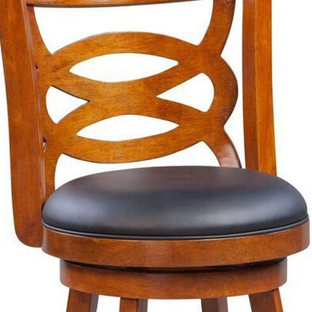 Cherry Brown Swivel Counter Stool X74351