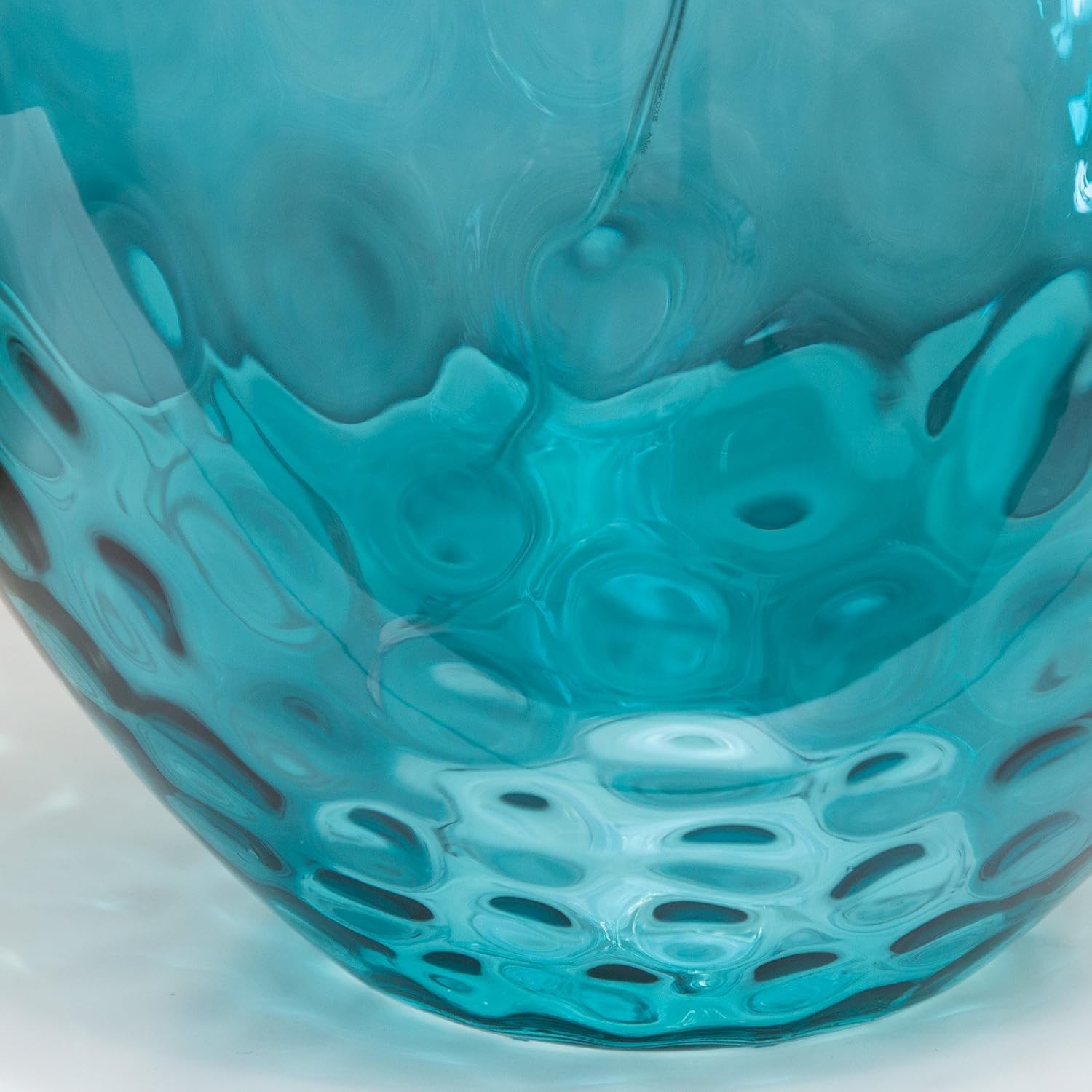 Turquoise Dimpled Glass Table Lamp A386917
