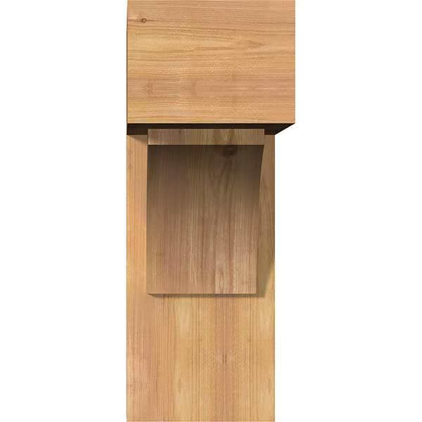 Thorton Block Smooth Bracket with Offset Brace, Western Red Cedar O6881