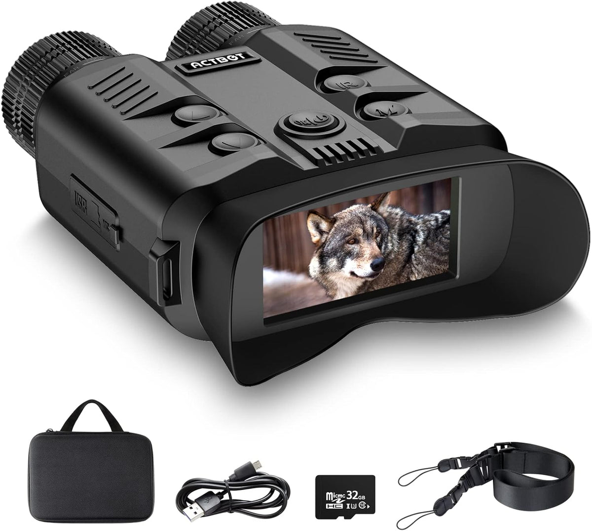 1080p Full HD Digital Night Vision Binoculars with 8x Digital Zoom V6674