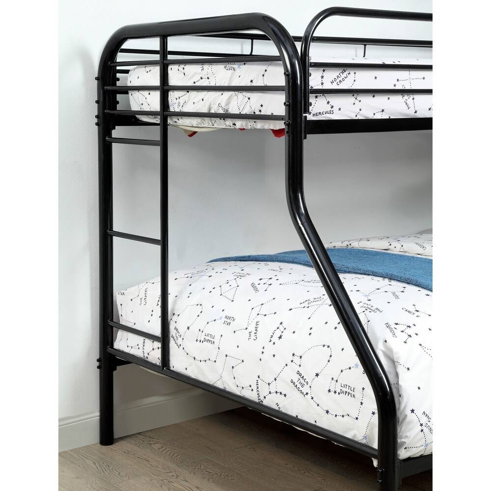 Black Twin/Full Metal Bunk Bed H6037