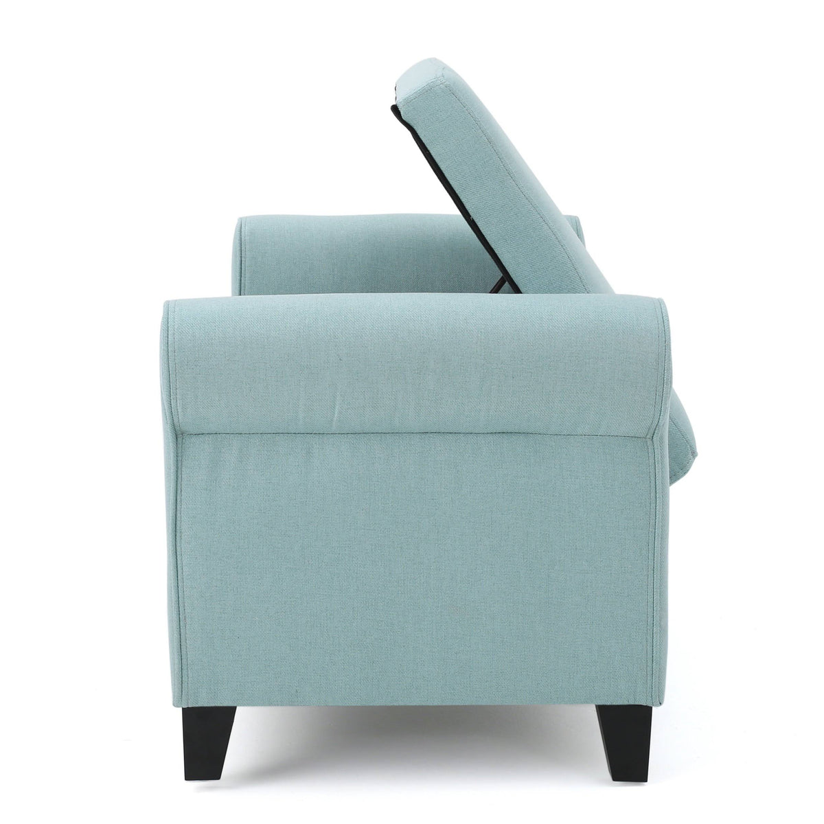 Light Grey Fabric Armed Storage Ottoman Bench A4064