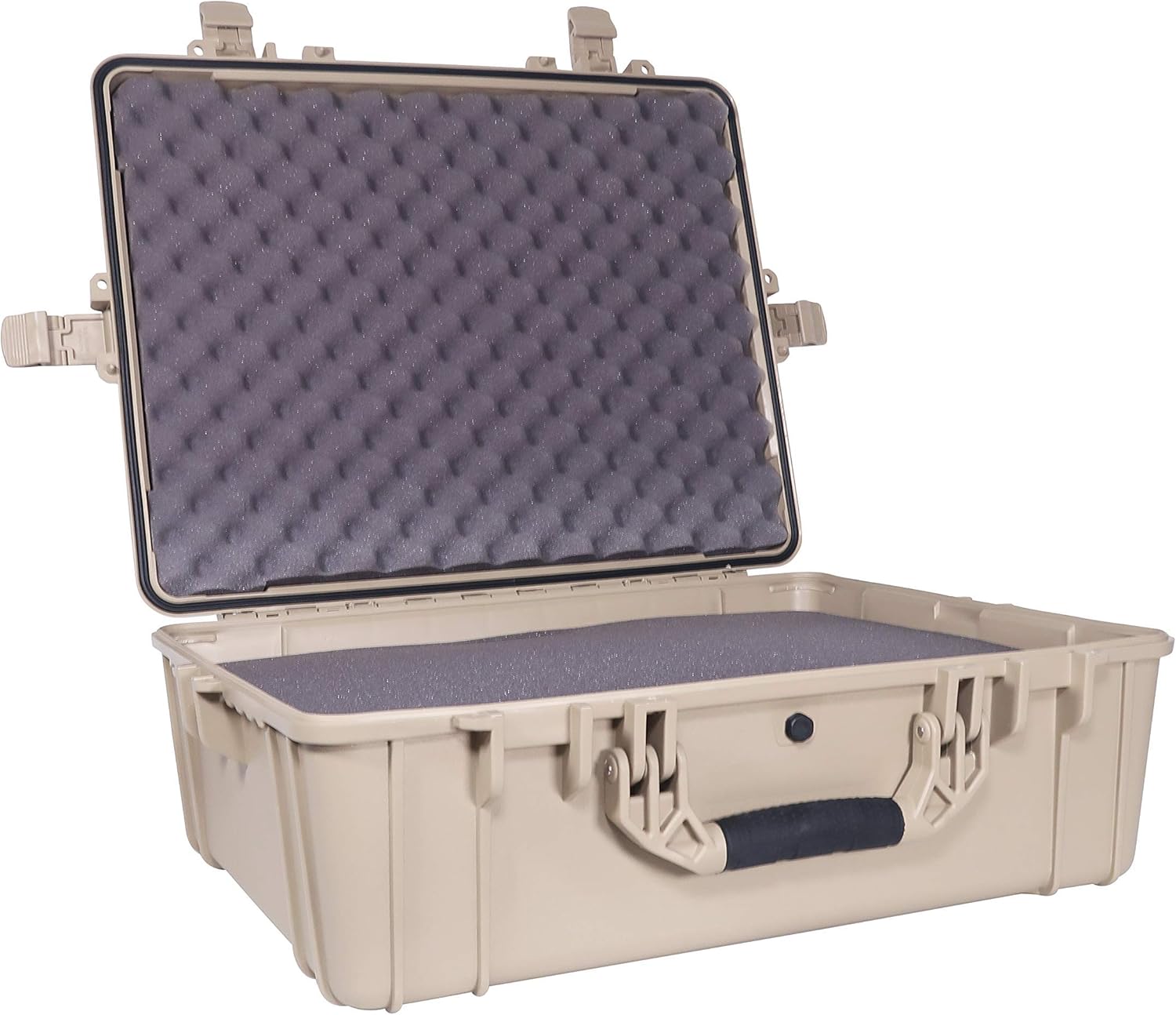 Black Waterproof Hardshell Cargo Trunk Storage Case with Foam, Pack of 2 Z13975