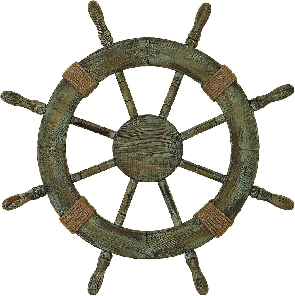 Wood Pirate's Ship Wheel Marine Decor D4650