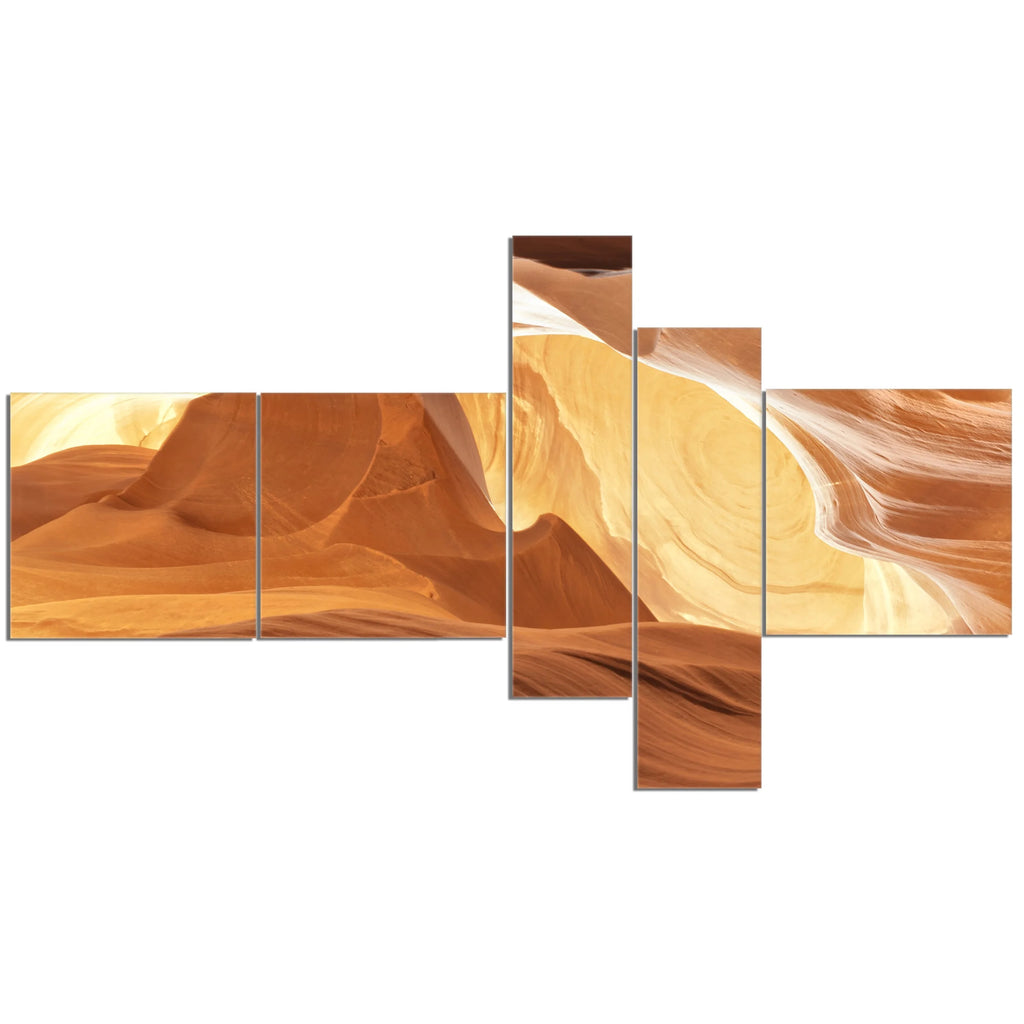 Brown 4 Panels Landscape Photography Canvas Print C9430