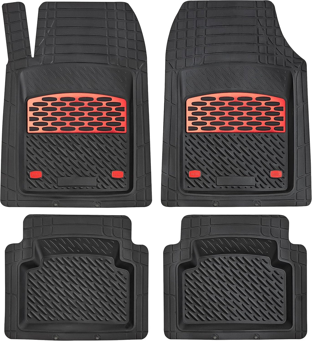 Silver 5-Piece Heavy-Duty Automotive Floor Mat Z786441