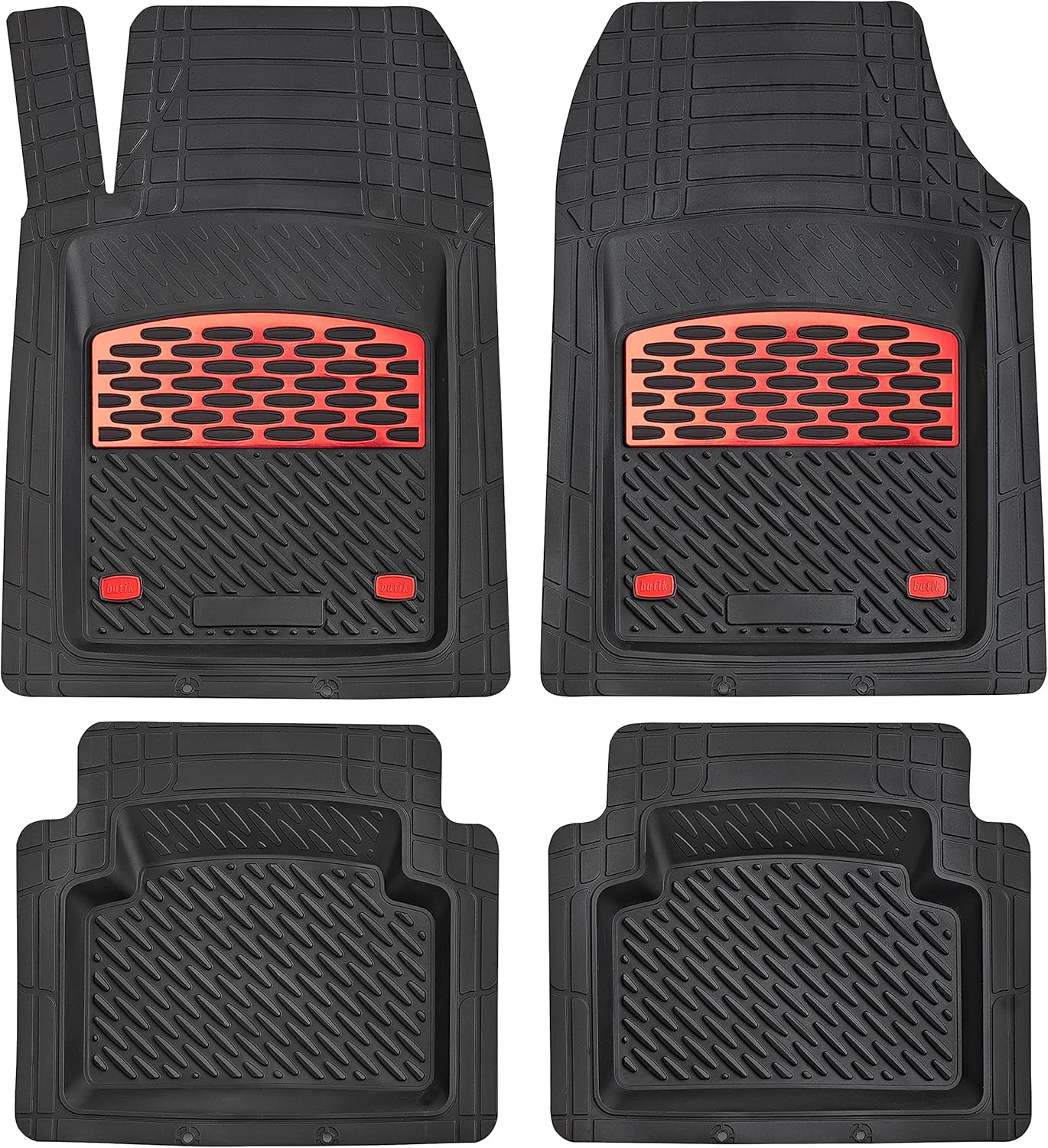 Silver 5-Piece Heavy-Duty Automotive Floor Mat Z786441