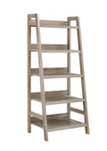 Gray Wooden Ladder Bookcase with Five Shelves Q809