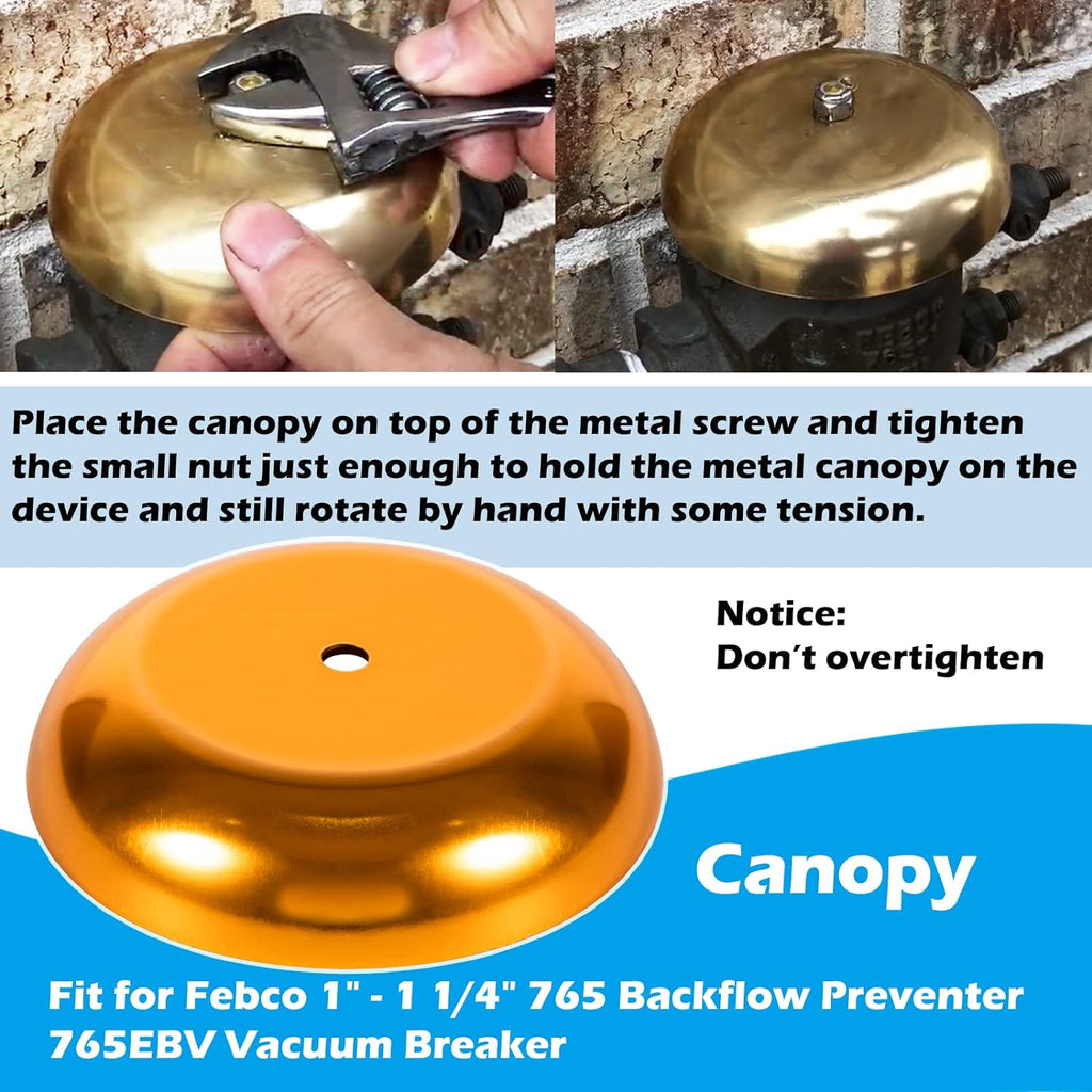905-212 Bonnet and Poppet Repair Kit & 905-052 Check Valve Assembly Repair Kit & Canopy for Febco 765EBV 1" & 1-1/4" 765 Backflow Preventer and Vacuum Breaker Pack of 2 H190921
