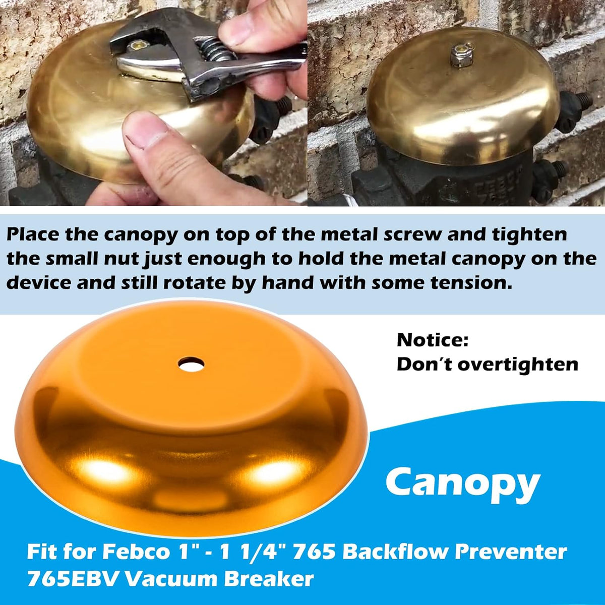 905-212 Bonnet and Poppet Repair Kit & 905-052 Check Valve Assembly Repair Kit & Canopy for Febco 765EBV 1" & 1-1/4" 765 Backflow Preventer and Vacuum Breaker Pack of 2 H190921
