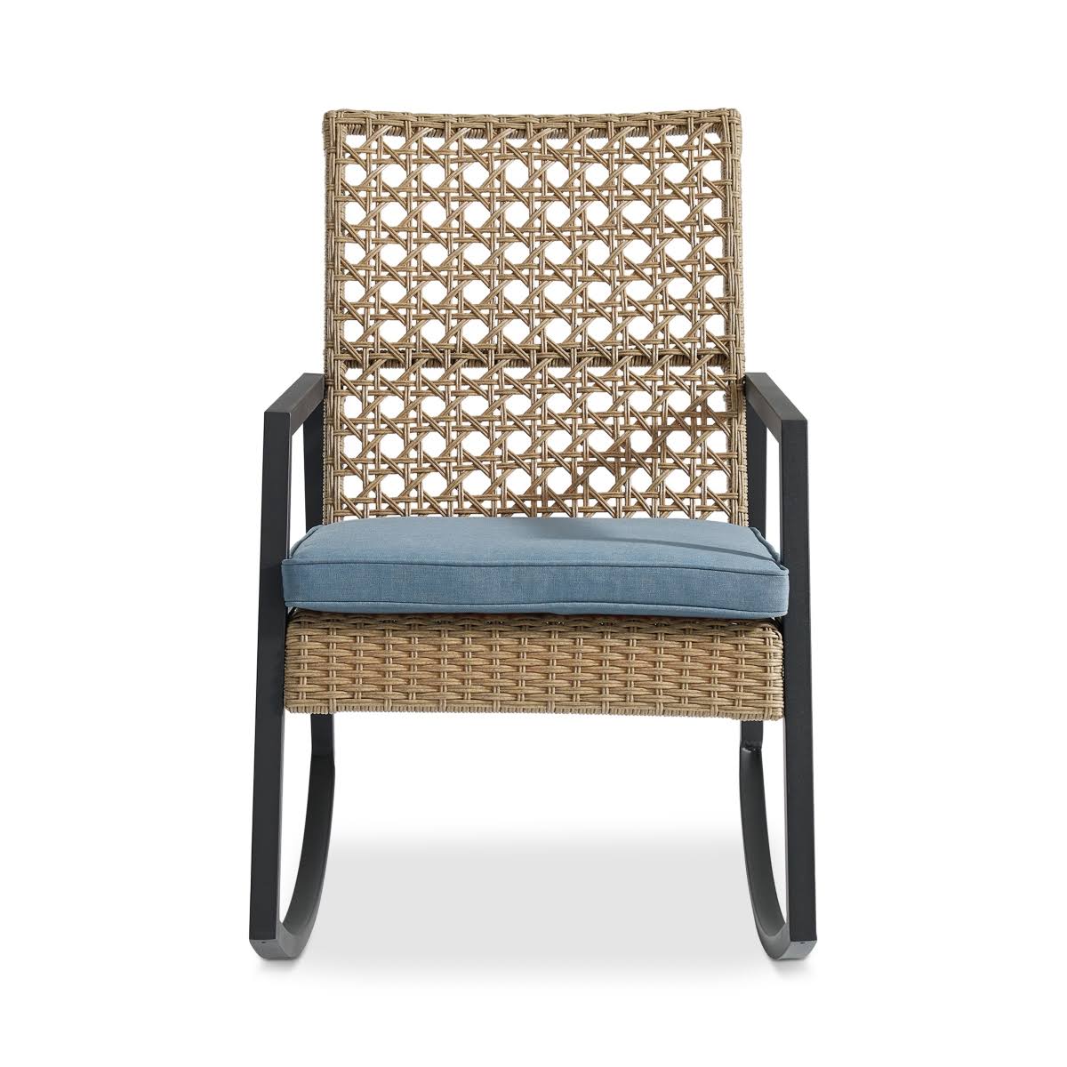 Dark Brown Patio Rattan Rocking Chair V94148