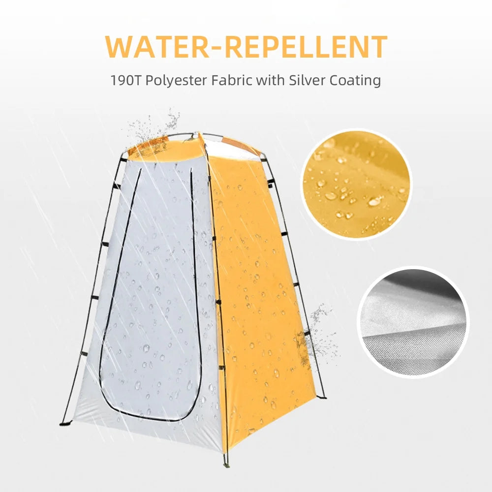 Camping Shower Tent with Zippered Window and Internal Pocket G31574