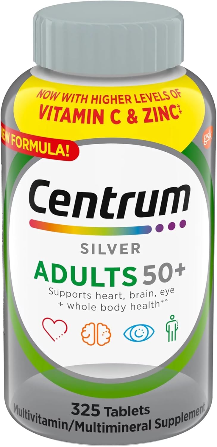 Pack of 3 Centrum Silver Adults 50+ Multivitamin 325 Tablets Q499604