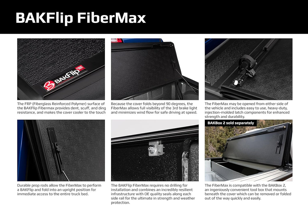 Black Hard Folding Truck Bed Tonneau Cover S705