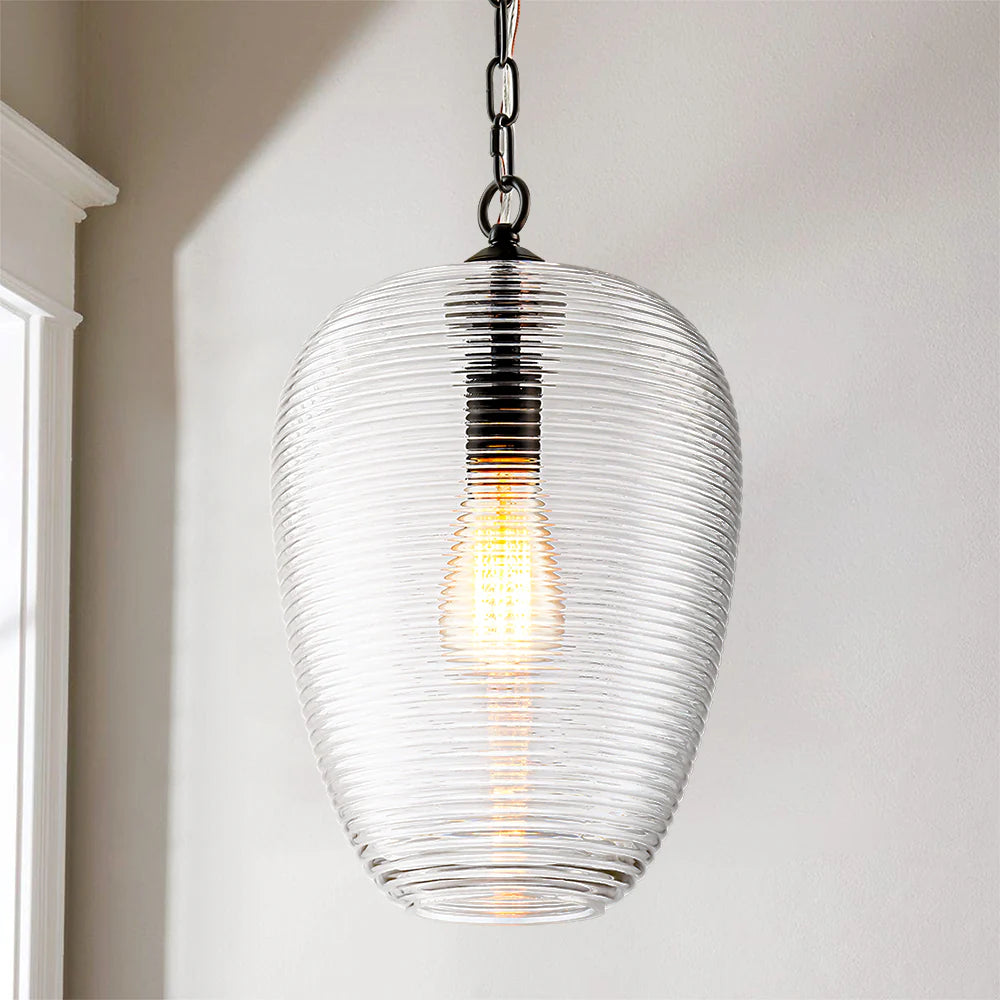 1-Light Dimmable Glass Farmhouse Pendant G19976