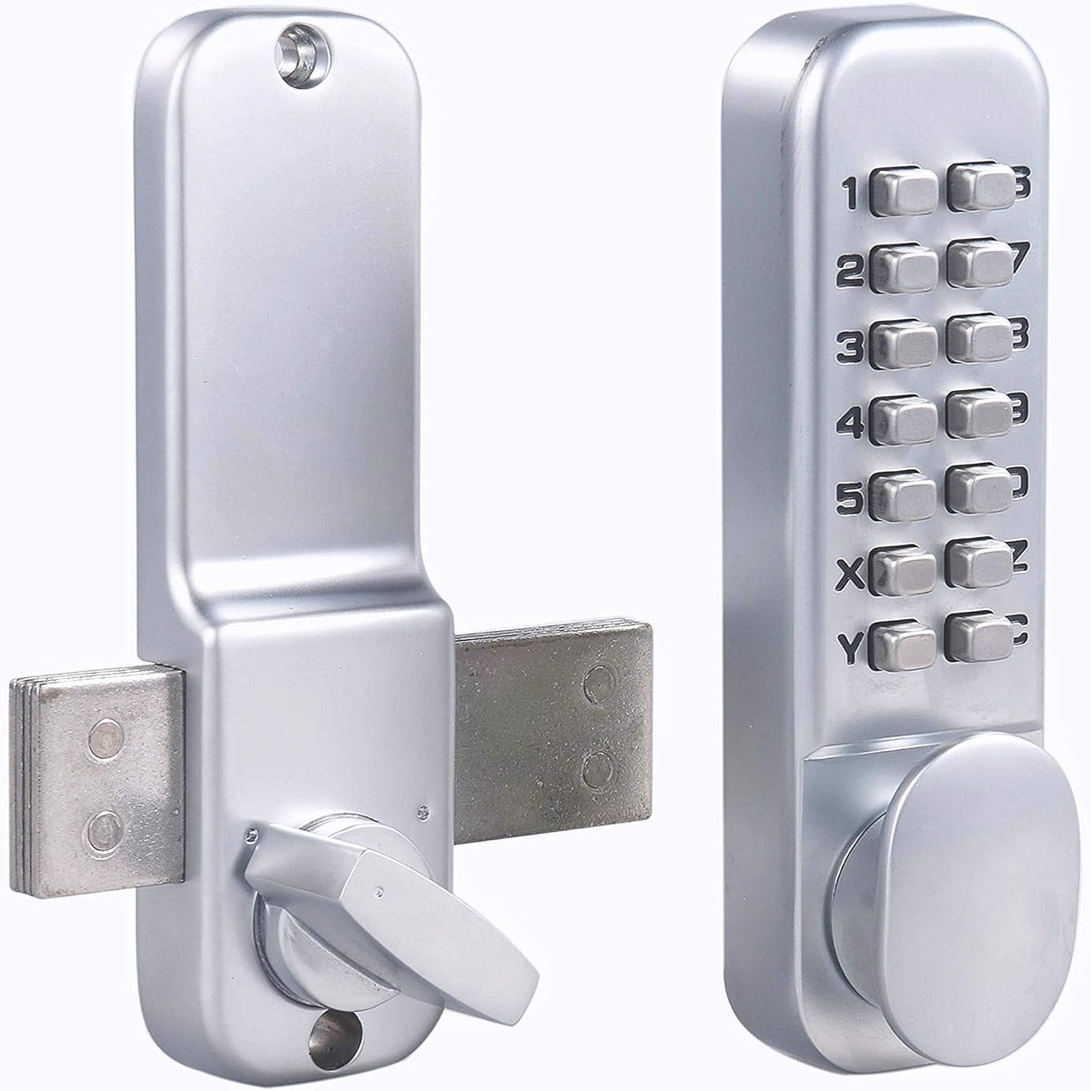 Satin Chrome Combination Surface Mount Deadbolt U87967