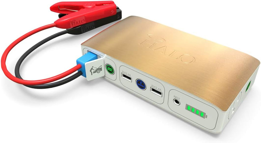 Grey Portable Phone Laptop Charger Car Jump Starter with AC Outlet, Pack of 2 E105