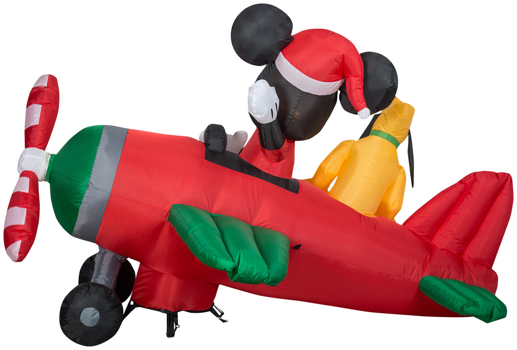 Animated Airblown Inflatable Airplane Scene with LEDs, 4.5 ft Tall D86735