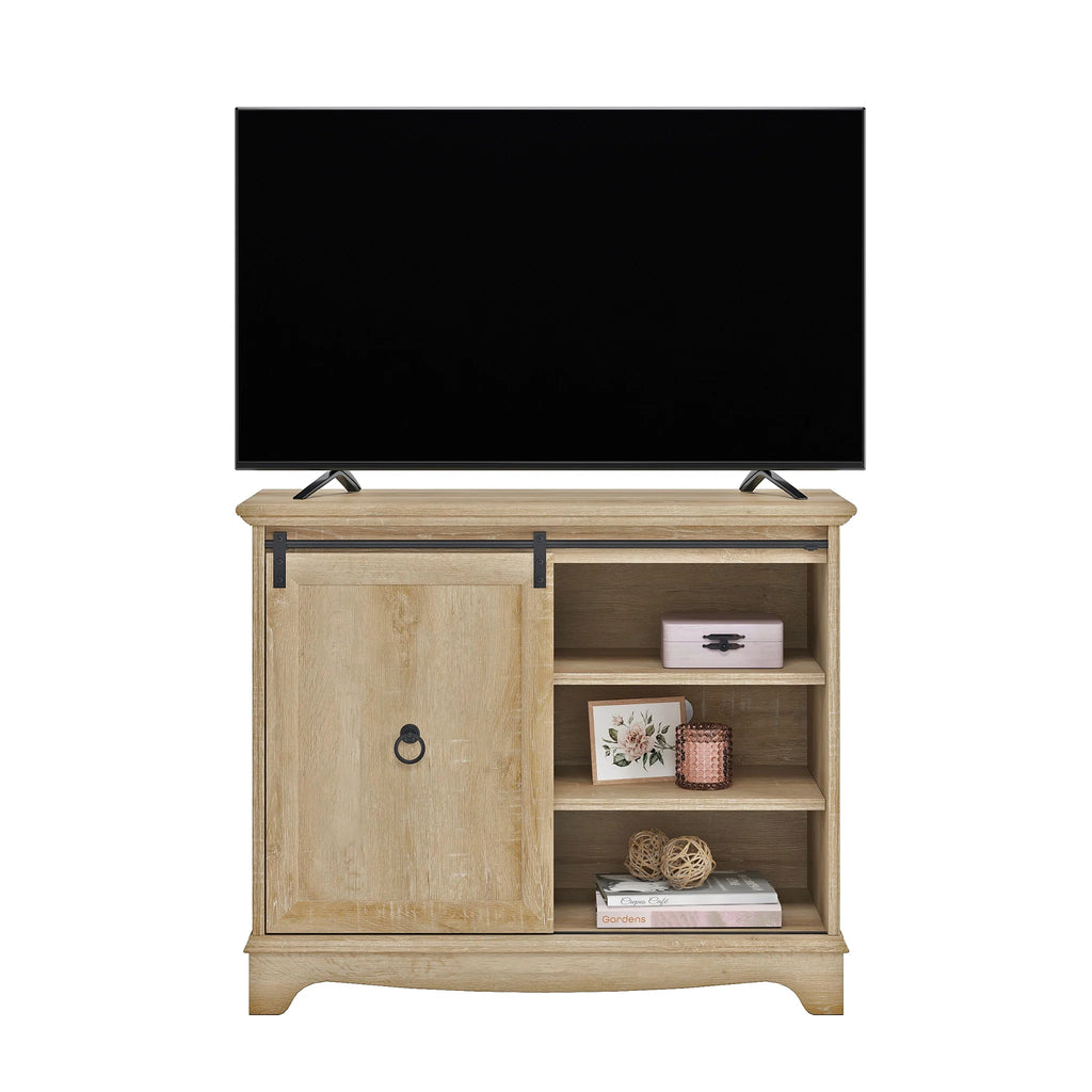 Cafe TV Stand with Storage, for TVs up to 43", Orchard Oak Finish P8425