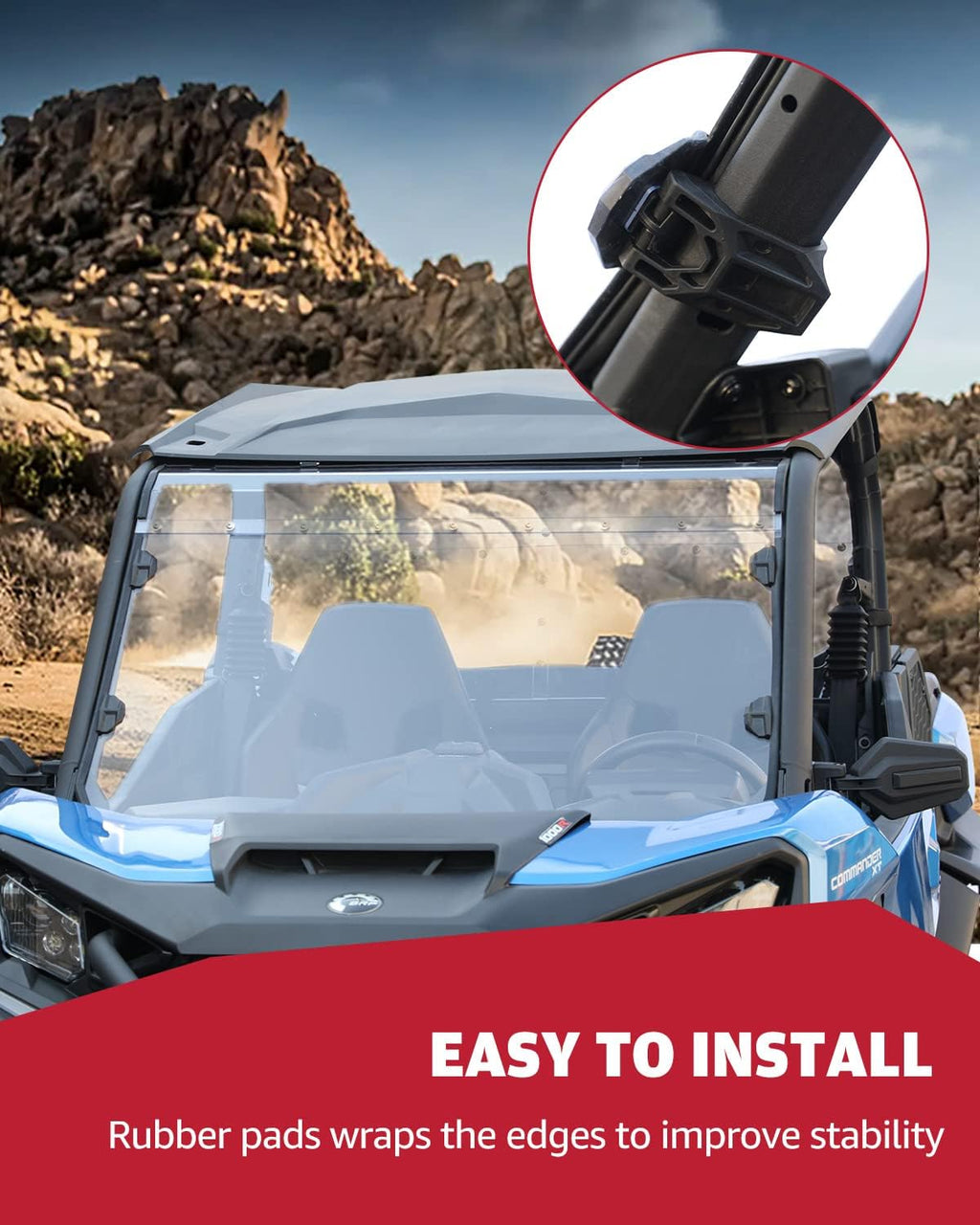 Clear Tough Windscreen for Can Am Commander 1000 Q52122