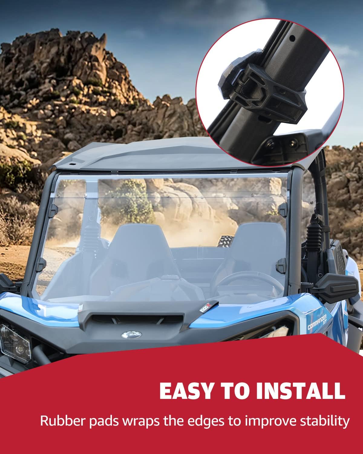 Clear Tough Windscreen for Can Am Commander 1000 Q52122