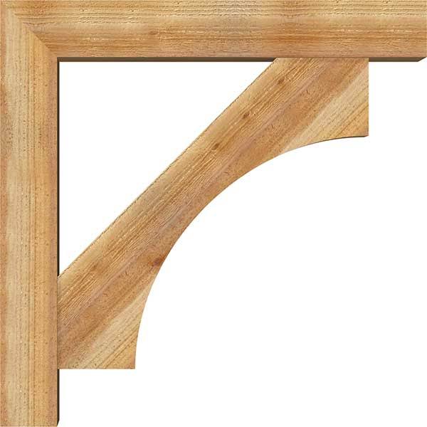 6x22W x 30x22D x 30x22H Rough Sawn Bracket with Offset Brace, Western Red Cedar V9543