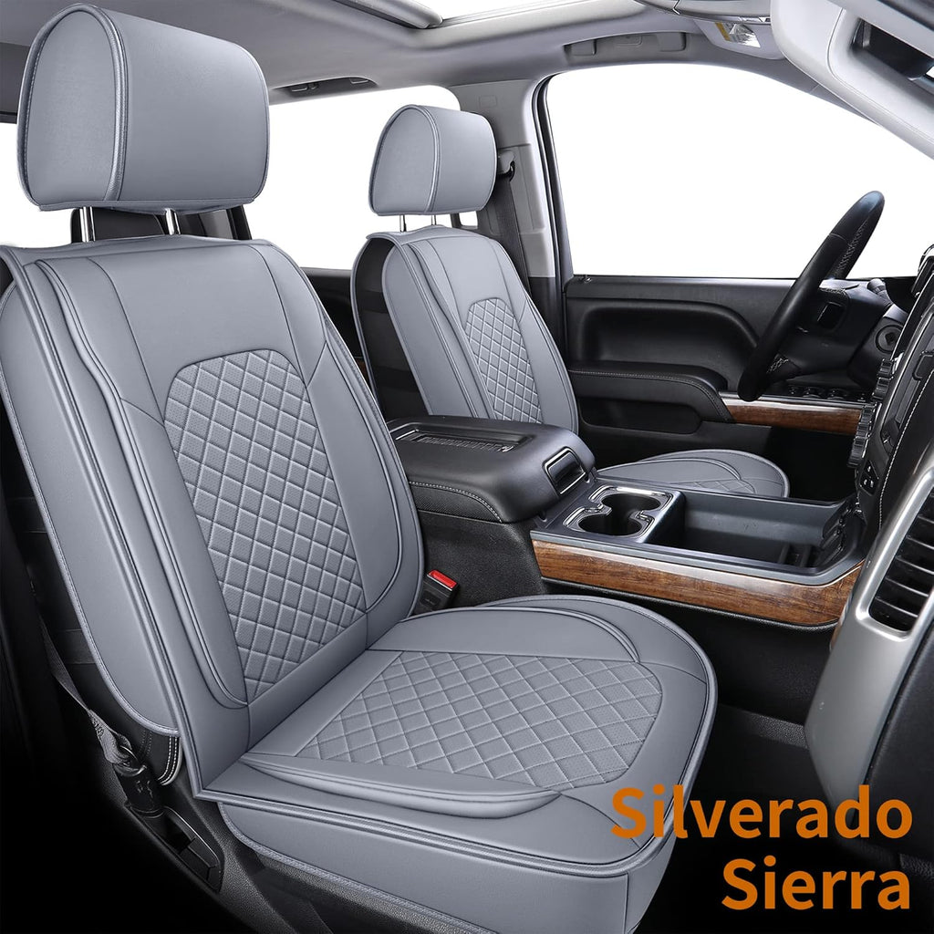 Black Faux Leather Seat Covers Full Set U157