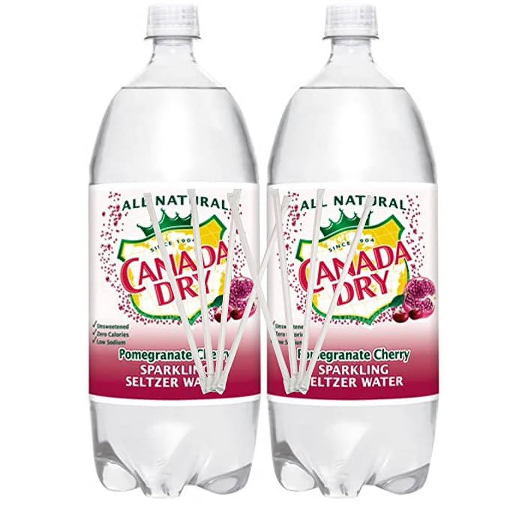 Pomegranate Cherry Sparkling Seltzer Water 2 Liter Bottle Pack of 2 M692