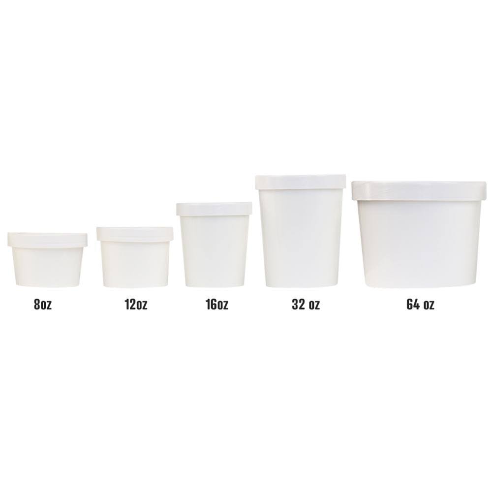 16 oz Pink Polka Dotty Ice Cream Containers with Non-Vented Lids, 250 Containers & 250 Lids R295
