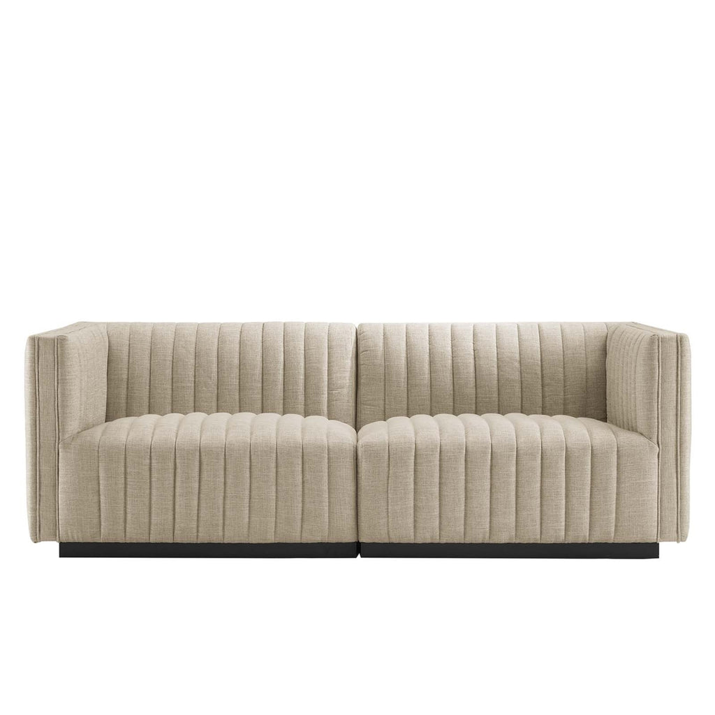 Tufted Upholstered Fabric Loveseat H52617