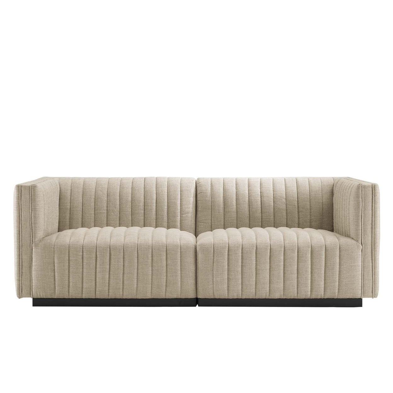 Tufted Upholstered Fabric Loveseat H52617