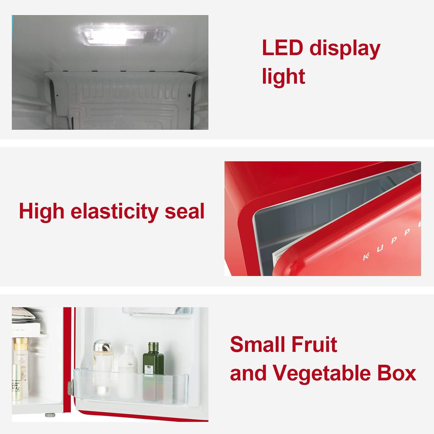 1.6 Cu.Ft Red Compact Refrigerator Single Door Mini Fridge with Freezer C622408