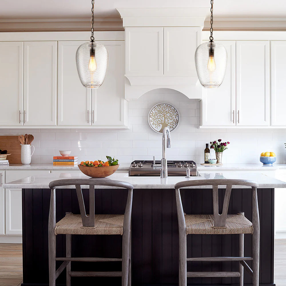 1-Light Dimmable Glass Farmhouse Pendant G19976