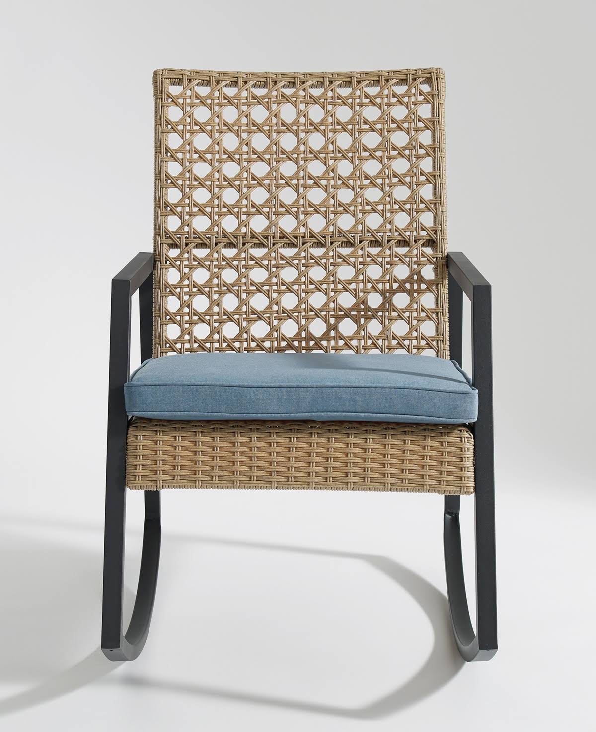 Dark Brown Patio Rattan Rocking Chair V94148