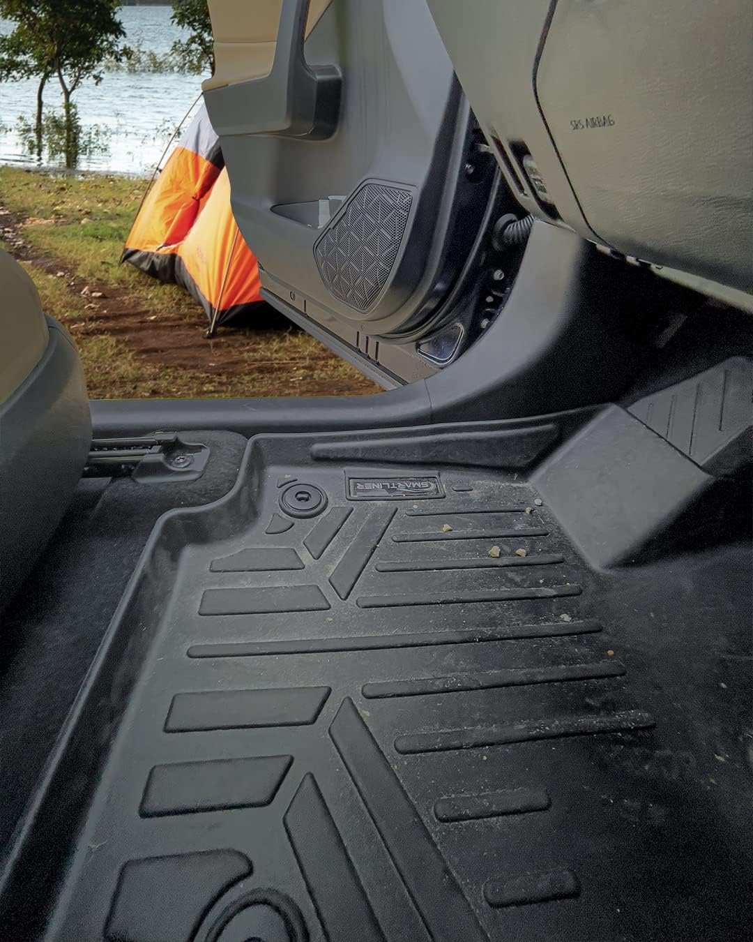 Black 2 Row Floor Mat Liner Set for Ford Maverick C230579