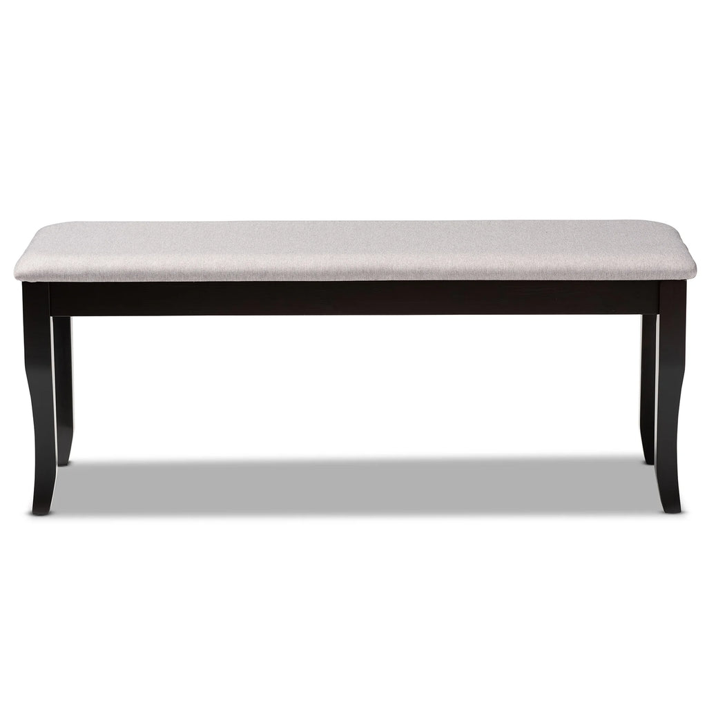 Grey Fabric Upholstered Wood Dining Bench X526