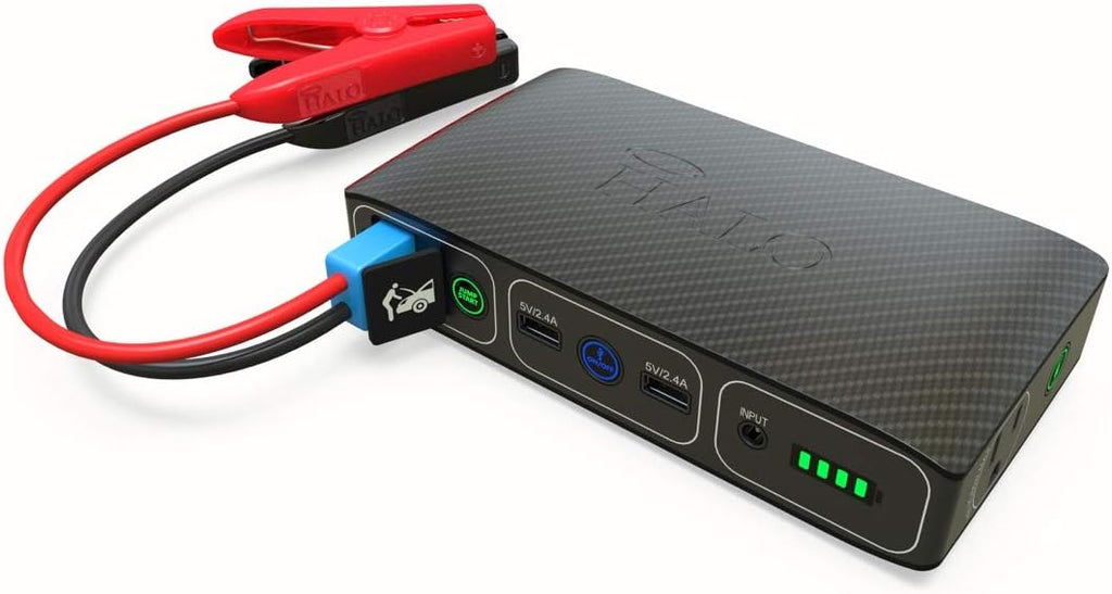 Grey Portable Phone Laptop Charger Car Jump Starter with AC Outlet, Pack of 2 E105